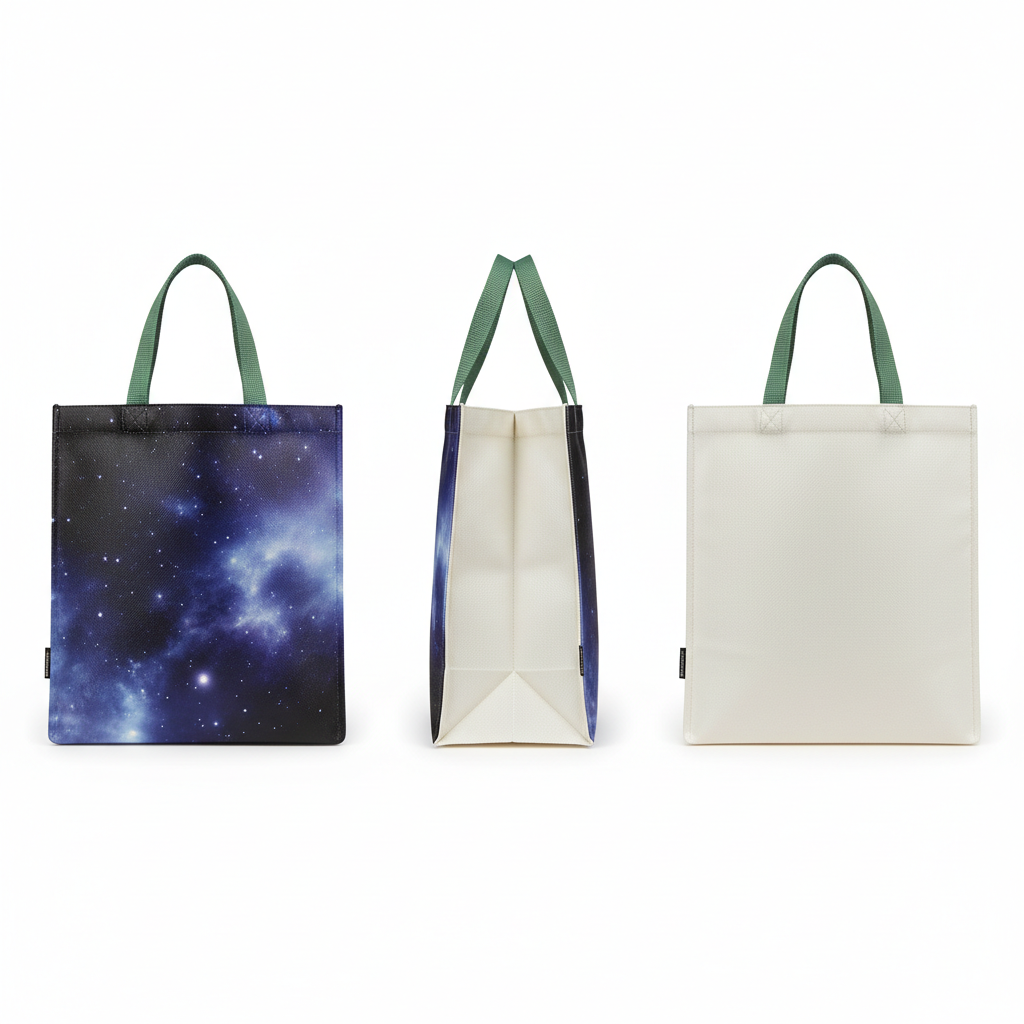 星雲流體 rPET 客製袋三視圖